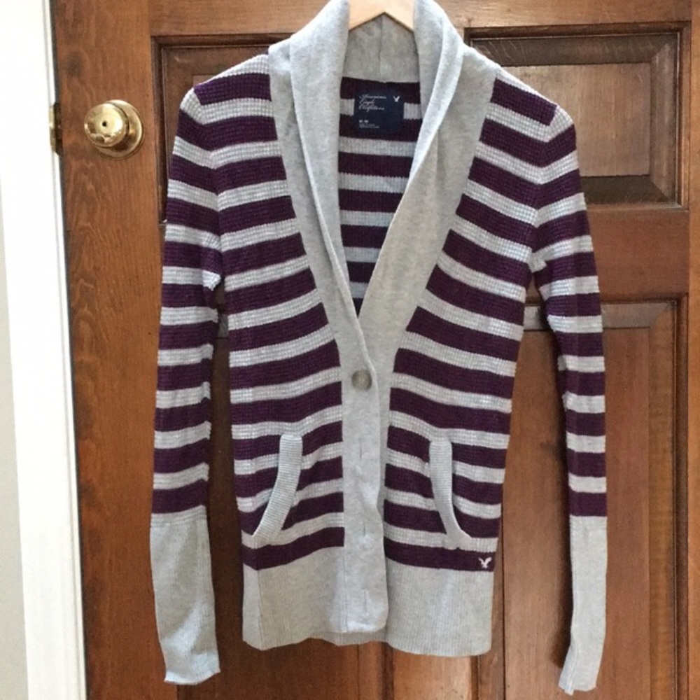 American Eagle Waffle cardigan